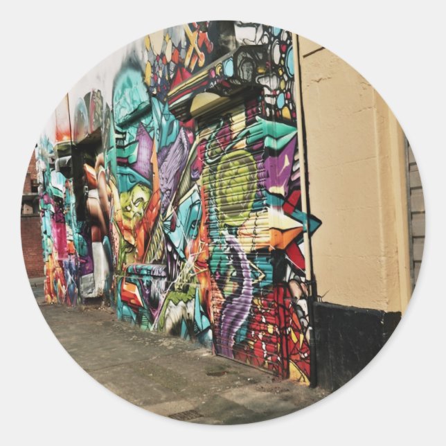 Sticker Rond Art urbain (Devant)