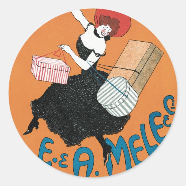 Sticker Rond Art vintage Nouveau Magazzini Italiani par Capiell (Devant)