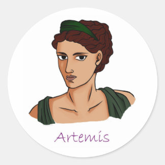 Sticker Rond Artemis - Déesse grecque