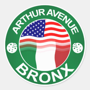 Sticker Rond Arthur Ave Bronx