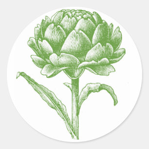 Sticker Rond Artichoke vintage