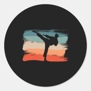Sticker Rond Article pour fans de karaté Accessoires d'arts mar