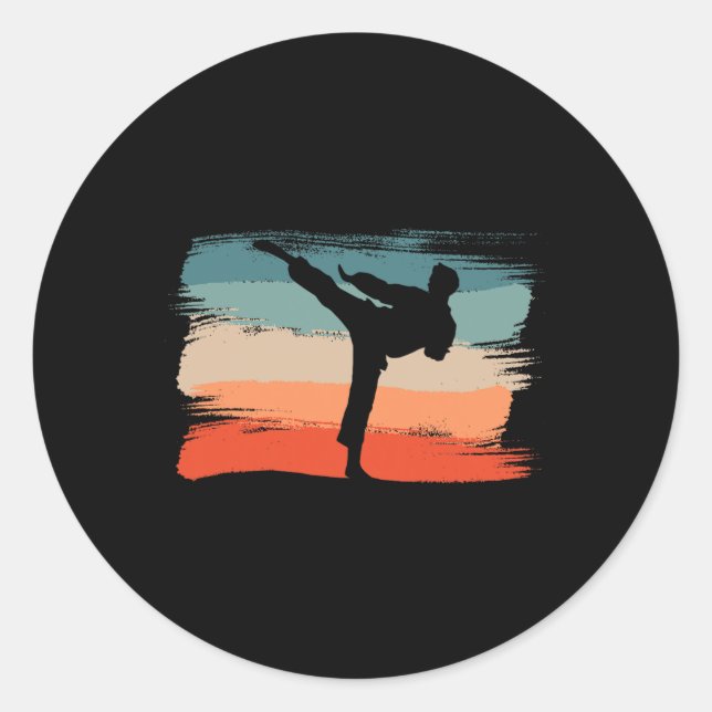 Sticker Rond Article pour fans de karaté Accessoires d'arts mar (Devant)