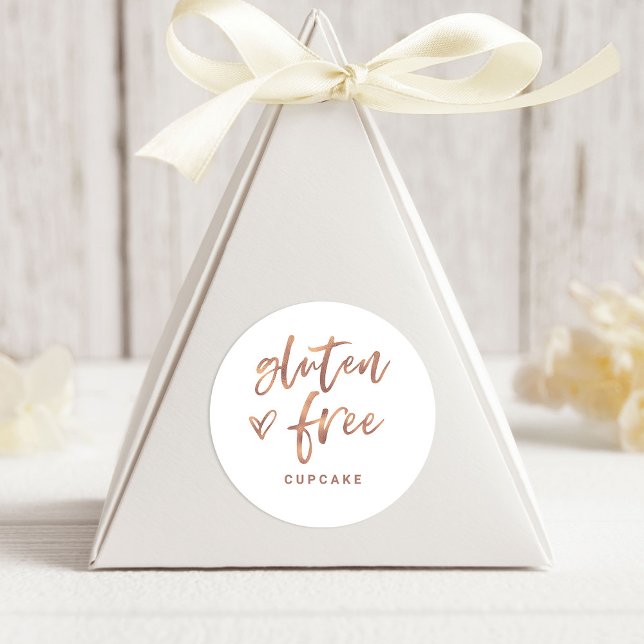 Sticker Rond Article sans gluten | Script Décontracté moderne e (Créateur téléchargé)