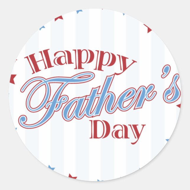 Sticker Rond Articles cadeaux de fête des pères (Devant)