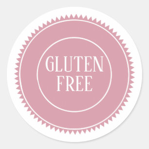 Sticker Rond Artisanat Vintage Sans Gluten et Allergique