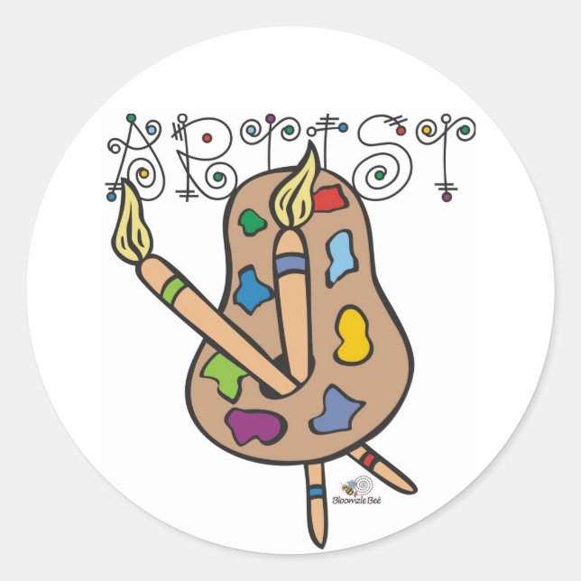 Sticker Rond Artiste (Devant)