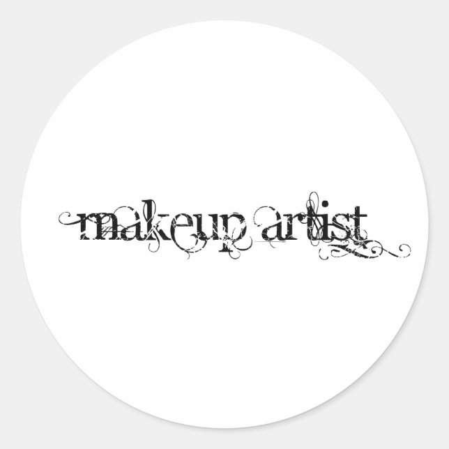 Sticker Rond Artiste de maquillage (Devant)
