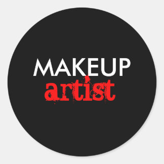 Sticker Rond Artiste maquillage commerce art occupation autocol