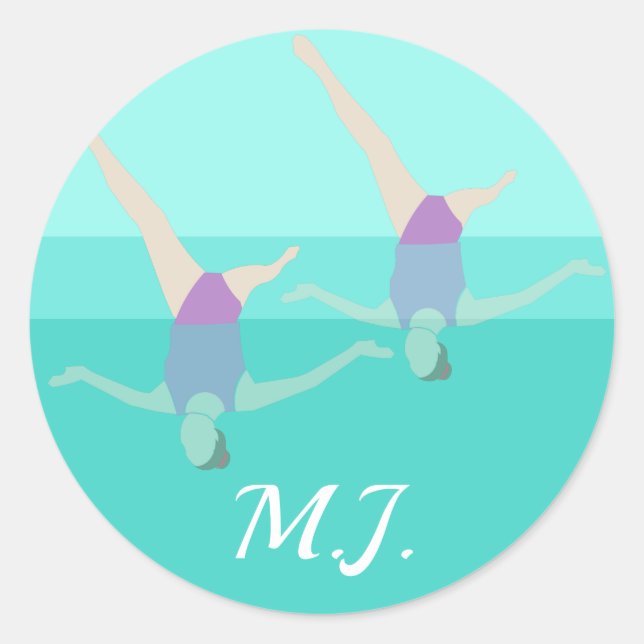 Sticker Rond Artistic Swimming (Devant)