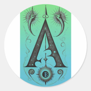 Sticker Rond Artistic Symbol of Vision & Energy