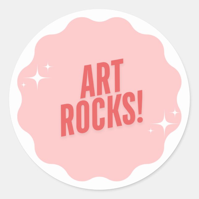 Sticker Rond ARTROCKS ! Sticker-Cadeaux pour enseignant (Devant)