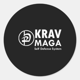 Sticker Rond Arts martiaux de défense personnelle Krav Mega