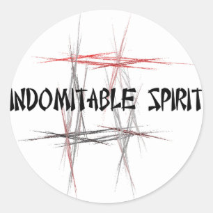 Sticker Rond Arts martiaux Esprit indomptable