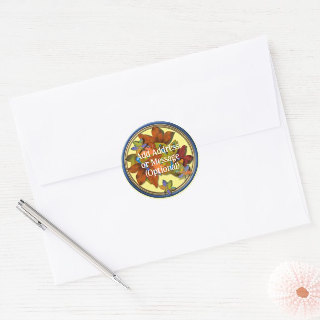 Sticker Rond Artsy Fall quitte le cercle (Enveloppe)