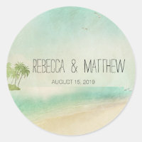 Artsy Retro Vintage Plage paisible Mariage Personn