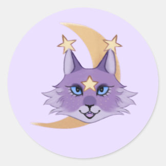 Sticker Rond Artsy Star Chat Whimsigoth