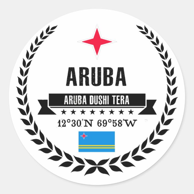Sticker Rond Aruba (Devant)