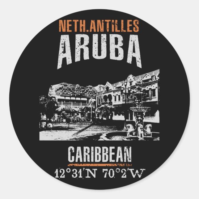 Sticker Rond Aruba (Devant)