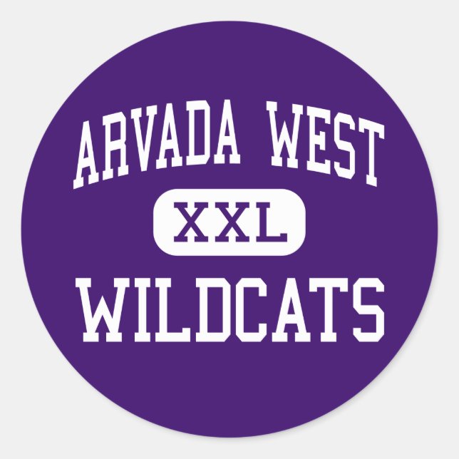Sticker Rond Arvada West - Wildcats - High - Arvada Colorado (Devant)