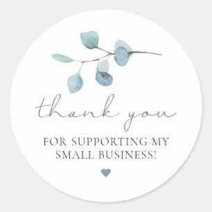 Sticker Rond ARYA Boho Sage Eucalyptus Vert Petite entreprise