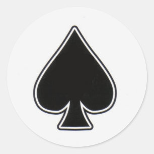 Sticker Rond as de pique