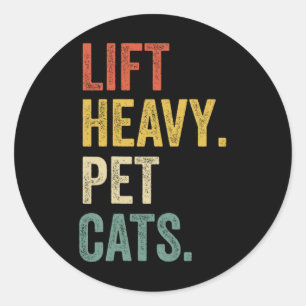 Sticker Rond Ascenseur Chats pour animaux de compagnie lourds -