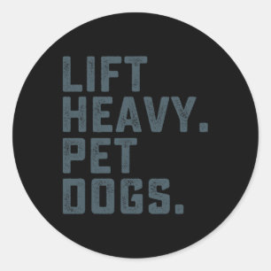 Sticker Rond Ascenseur Chiens pour animaux de compagnie lourds 