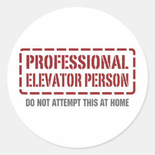 Sticker Rond Ascenseur professionnel
