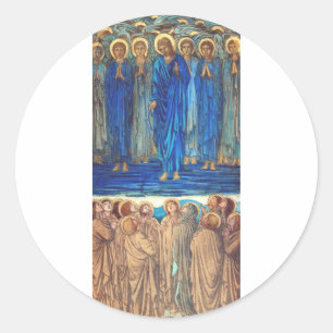 Sticker Rond Ascension du Christ par Edward Burne-Jones