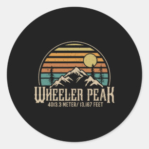 Sticker Rond Ascension du Nouveau-Mexique Randonnée Montagne Wh