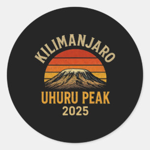 Sticker Rond Ascension du pic Uhuru Kilimanjaro Tanzanie 2025 S