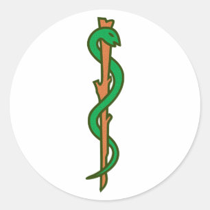 Sticker Rond Asclepius