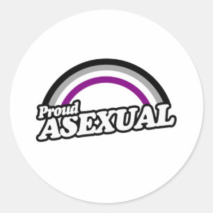 Sticker Rond Asexuel et Fier