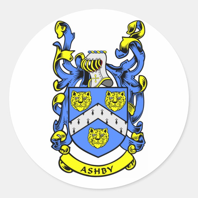 Sticker Rond ASHBY Family Crest (Devant)