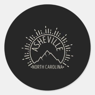 Sticker Rond Asheville Caroline du Nord