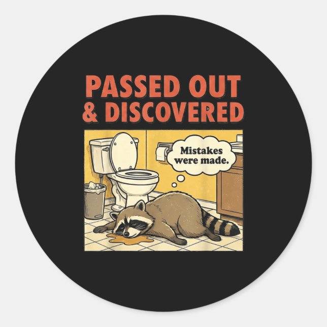 Sticker Rond Ashland Liquor Bandit Raccoon Funny  (Devant)