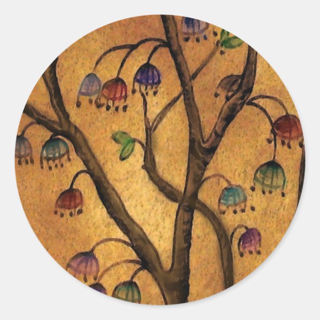 Sticker Rond Asiatique / Japonais Chinois Gold (PLUS D'OPTIONS) (Devant)