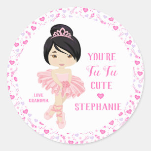Sticker Rond Asiatique Tu Cute Ballerina