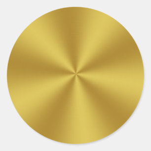Sticker Rond Aspect métallique Faux Or