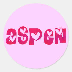 Sticker Rond Aspen dans les coeurs