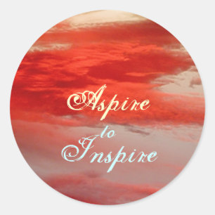Sticker Rond "Aspirez pour inspirer" l'autocollant
