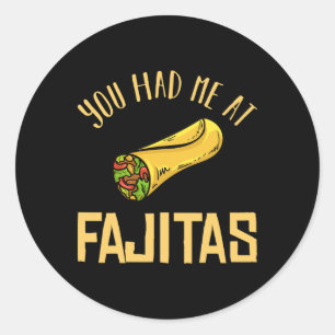 Sticker Rond Assaisonnement Cadeau Recette de Poulet Fajita _1