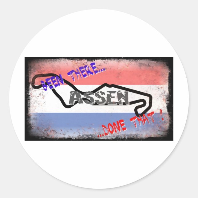 Sticker Rond Assen - Cela a été fait (Devant)