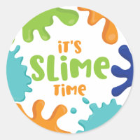 Assiettes de fête d'anniversaire Slime Time Orange