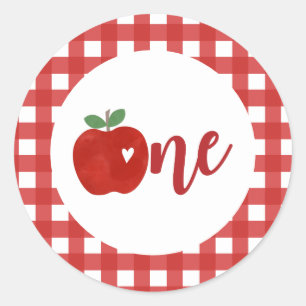 Sticker Rond Assiettes en carton pour le premier anniversaire d