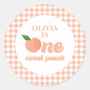 Sticker Rond Assiettes en papier pour anniversaire One Sweet Pe