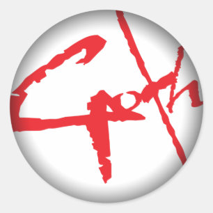 Sticker Rond Assiettes noires rondes