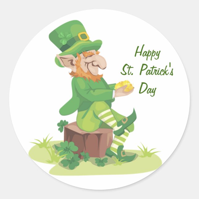 Sticker Rond Assis Leprechaun (Devant)