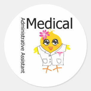Sticker Rond Assistant administratif Médicale